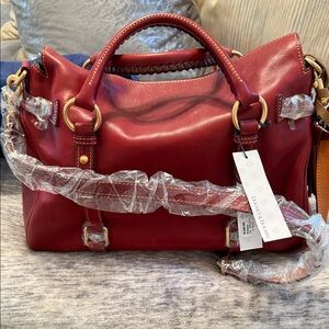 Dooney & Bourke Burgundy Leather Satchel